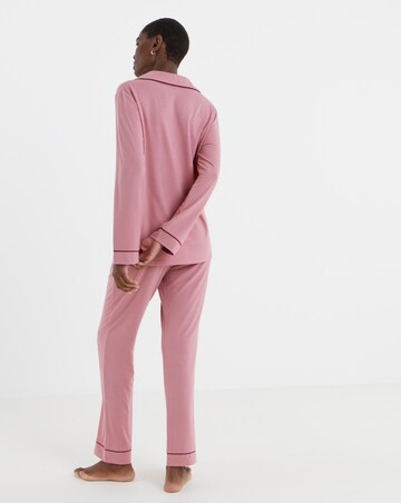 Pretty Secrets Contrast Piping Revere Pyjama Set