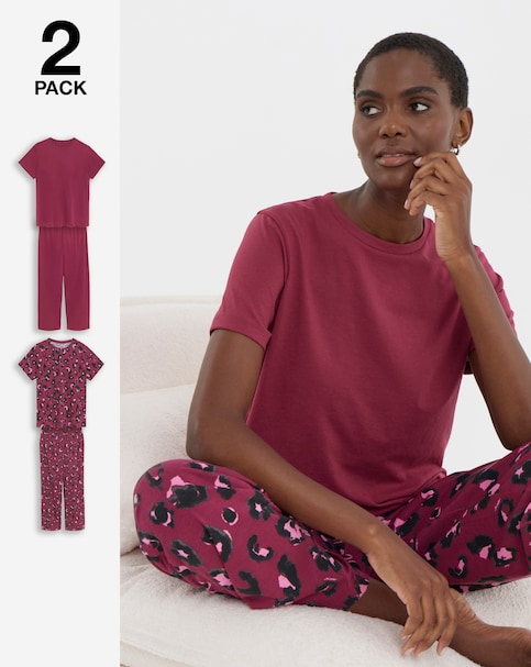 Pretty Secrets Value 2 Pack Leopard Pyjama Sets