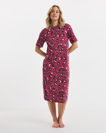 Pretty Secrets (2 Pack) Value Nighties Leopard/Burgundy