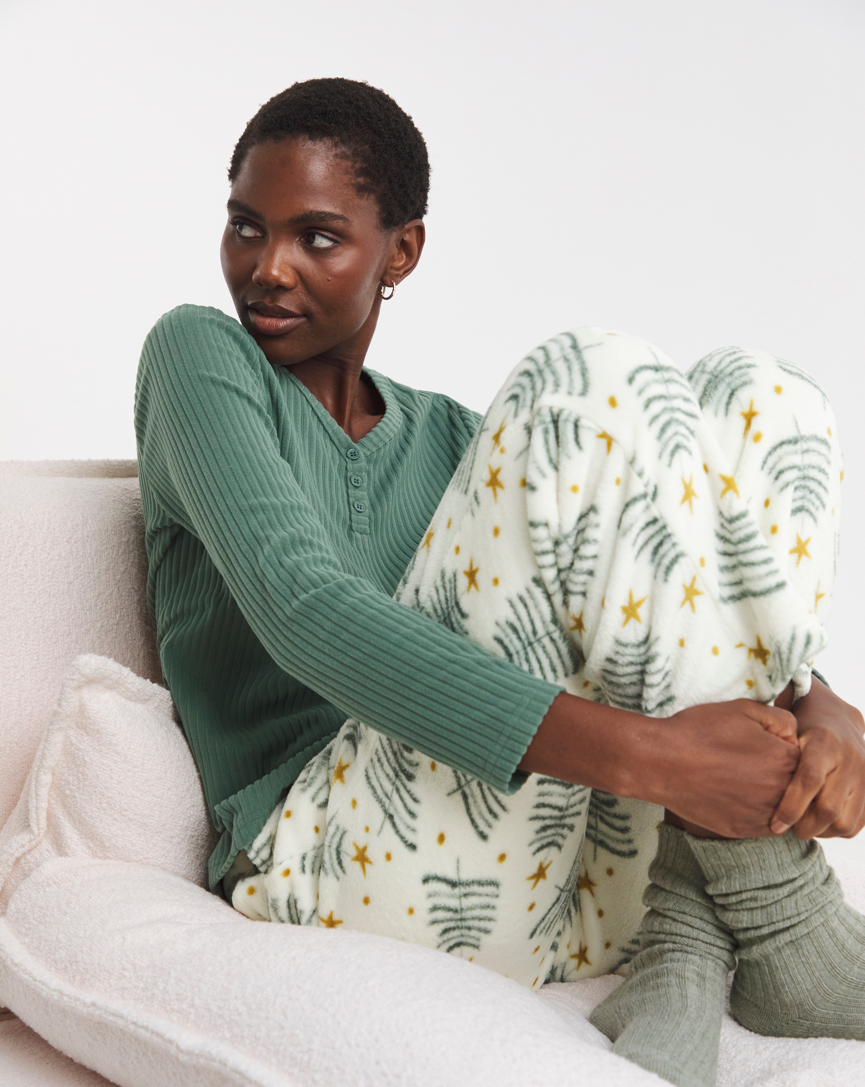 Pretty Secrets Fleece Henley PJ Set