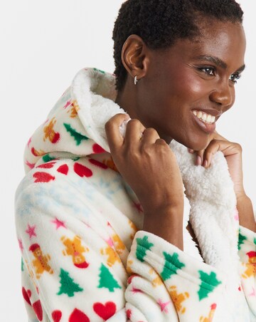 Pretty Secrets Christmas Fair Isle Dressing Gown