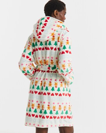 Pretty Secrets Christmas Fair Isle Dressing Gown