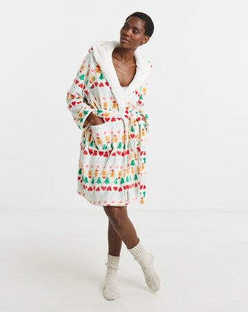 Pretty Secrets Christmas Fair Isle Dressing Gown