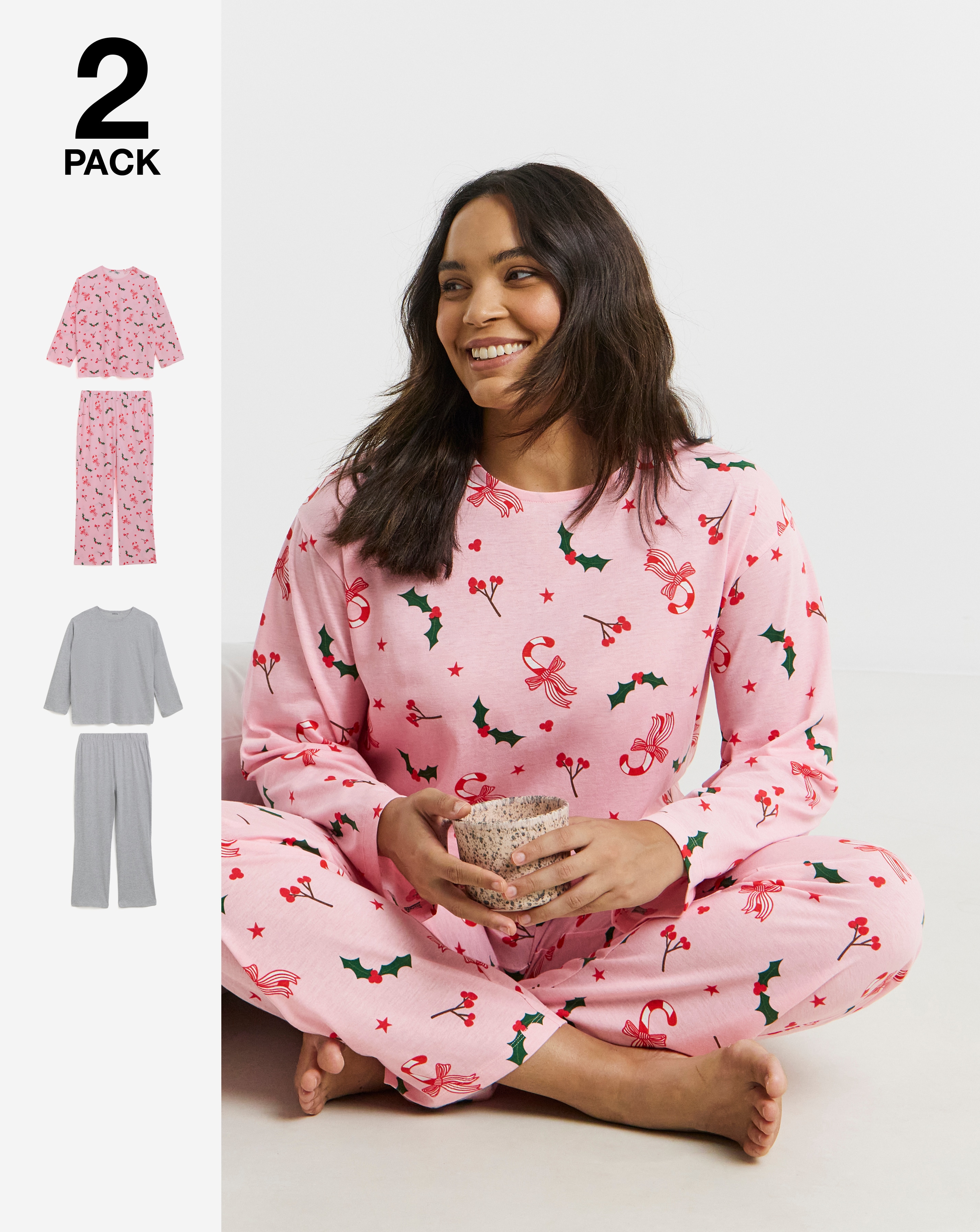 (2 Pack) Value Mistletoe PJ Sets
