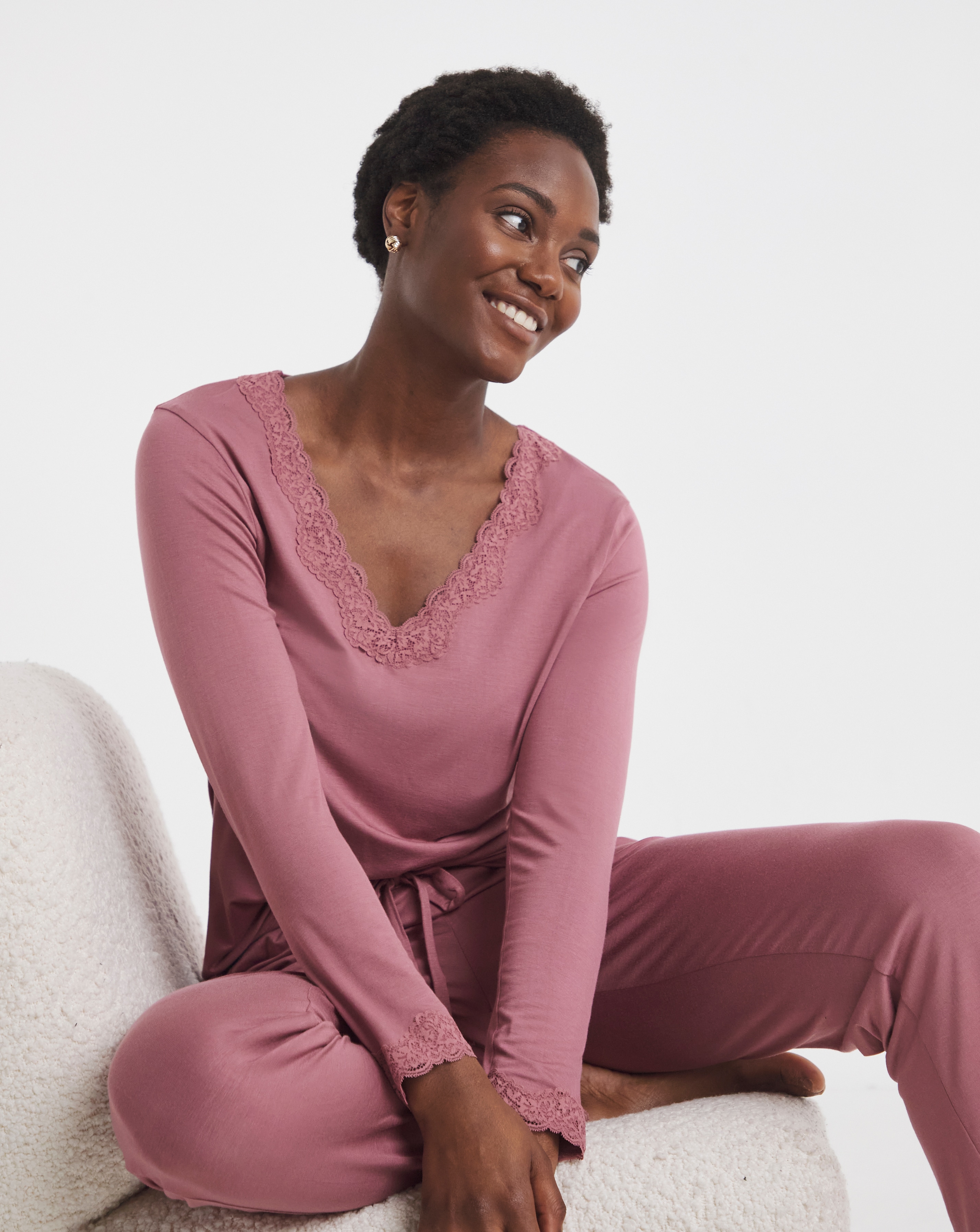 JD Williams Viscoce Lace PJ Set