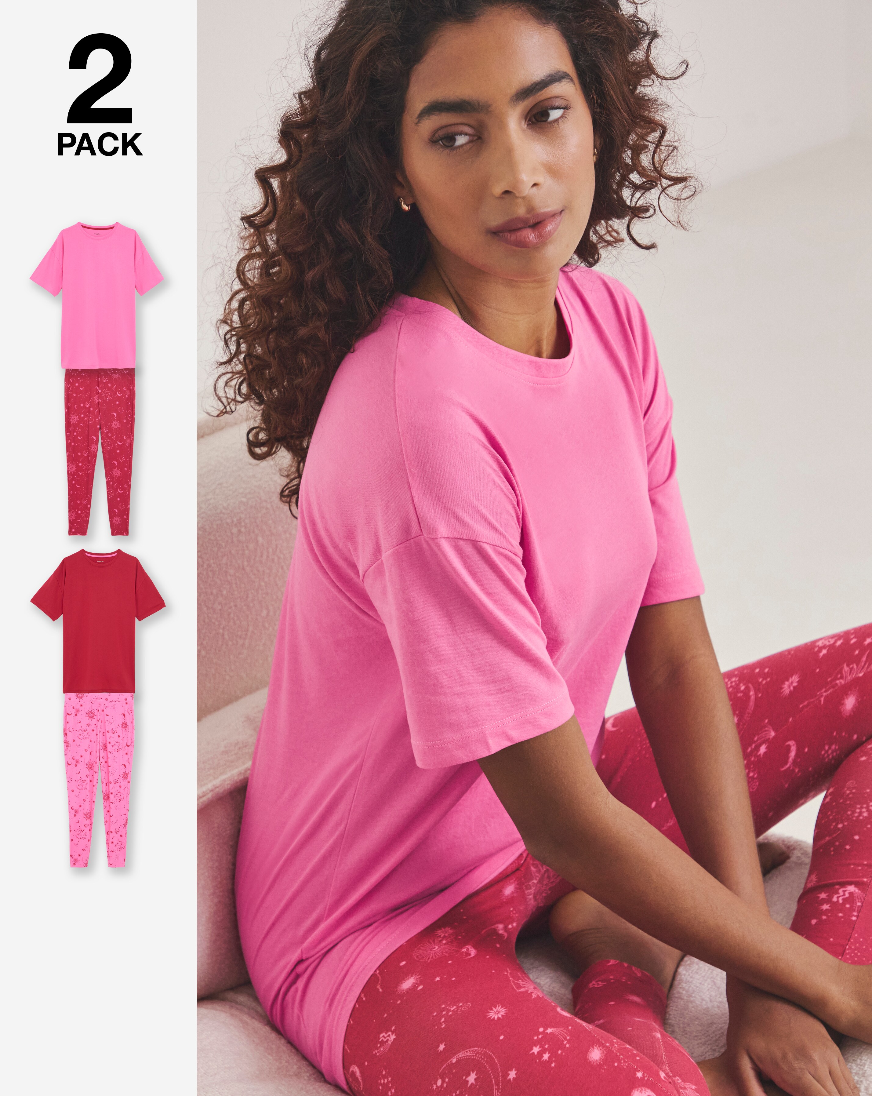 Celestial Burgundy 2 Pack Legging PJ Set