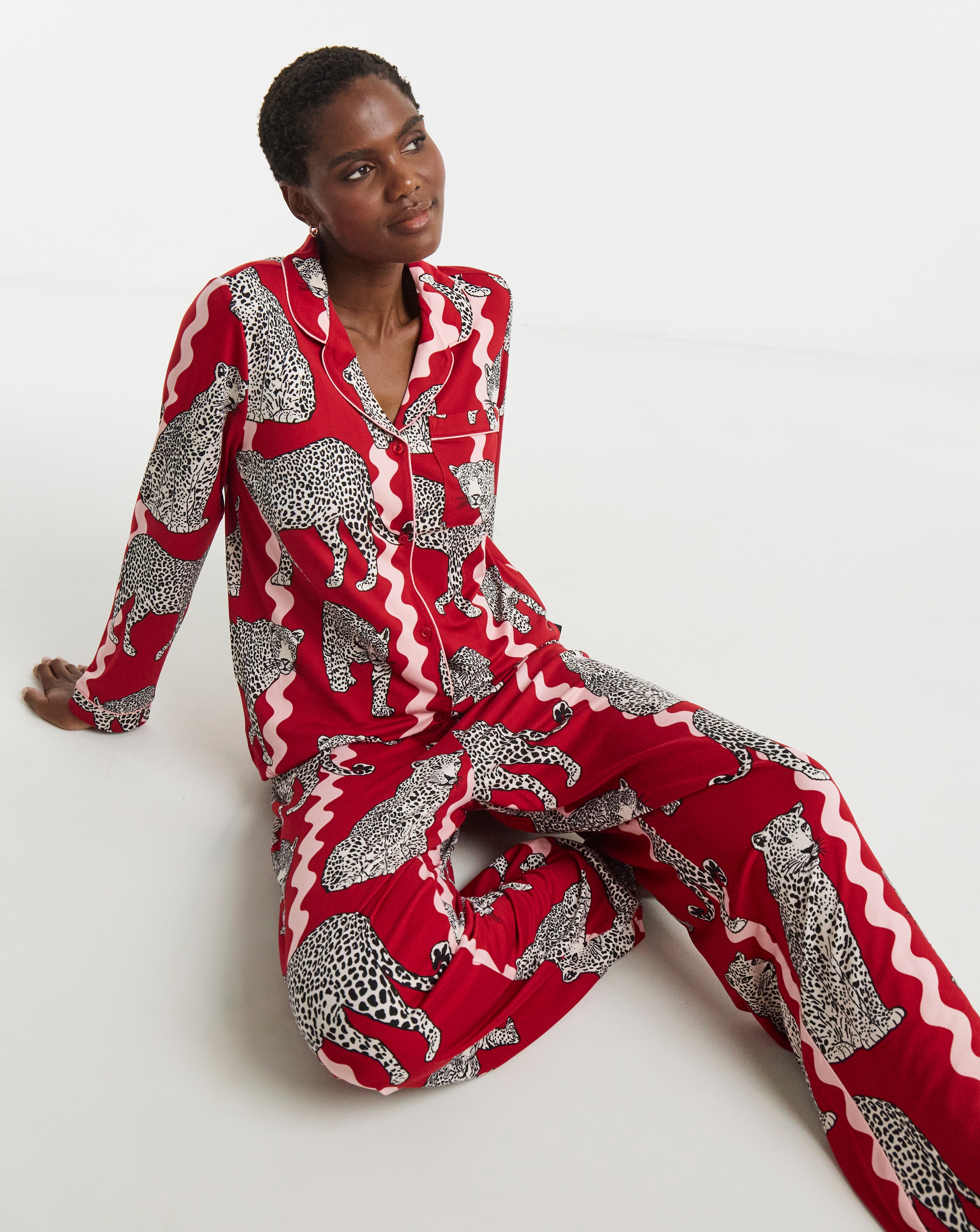 Chelsea Peers Button Up Long PJ Set