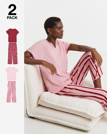 JD Williams (2 Pack) Cotton Pyjama Sets