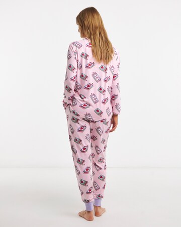 Chelsea Peers Classic Crew Neck Pyjama Set Perfect Match Print