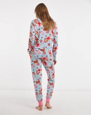 Chelsea Peers Classic Crew Neck Pyjama Set Chocolate Box Print