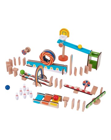 Wooden Domino Run