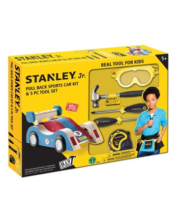 Stanley Jr. Pull Back Sports Car & 5 Piece Toolset