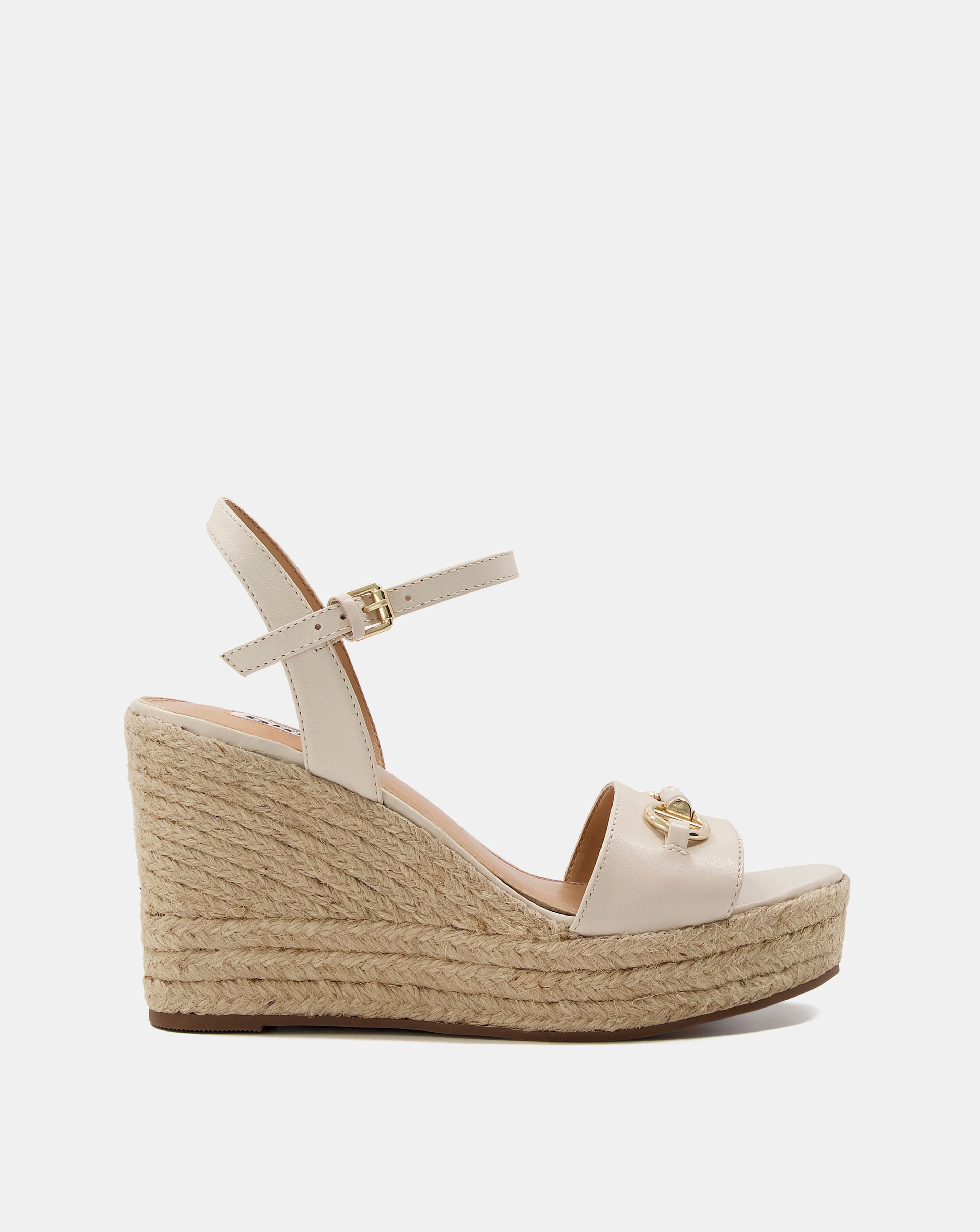 Dune Kai Leather Wedge Sandals D Fit