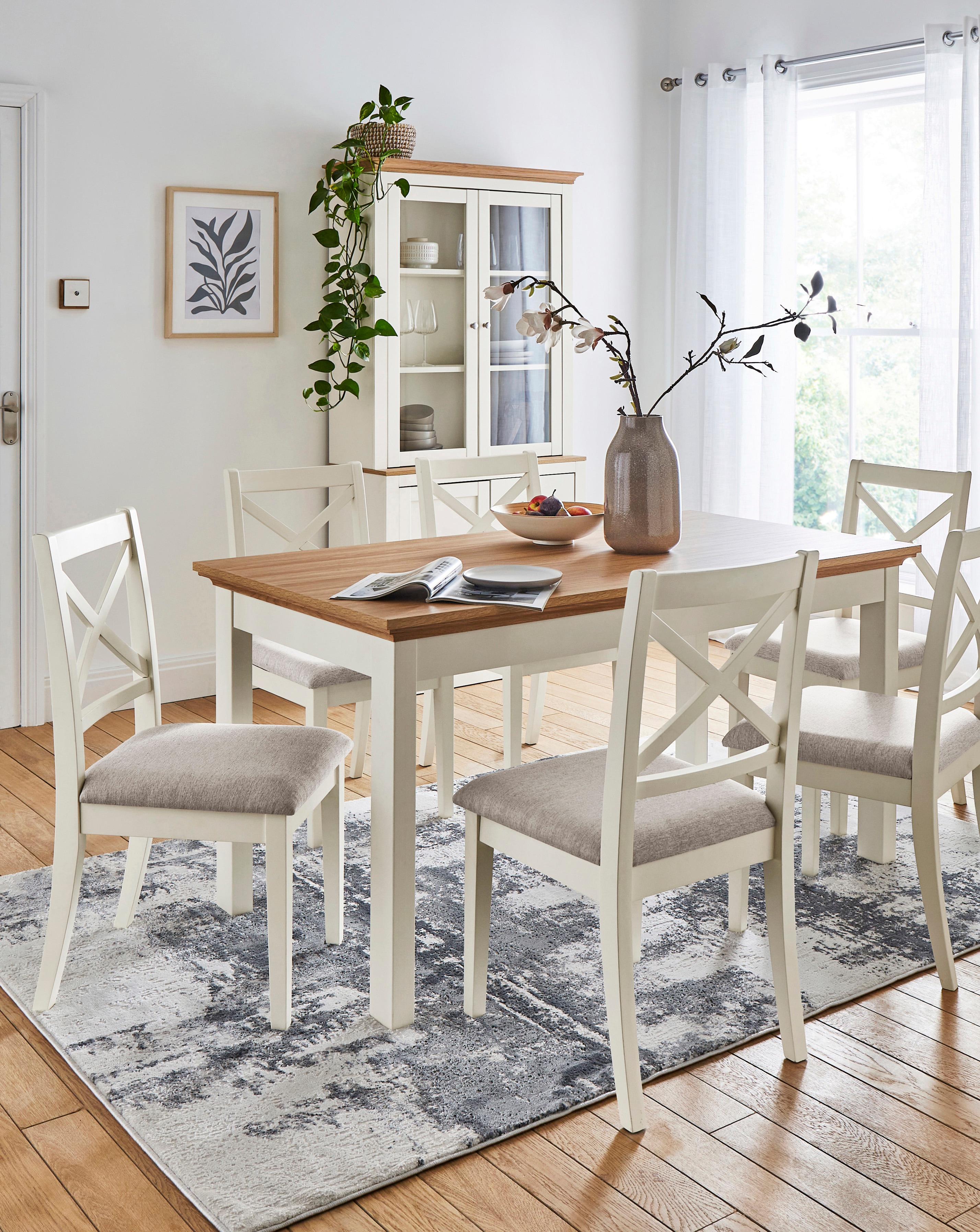 Julipa Table with 6 Ashford Chairs