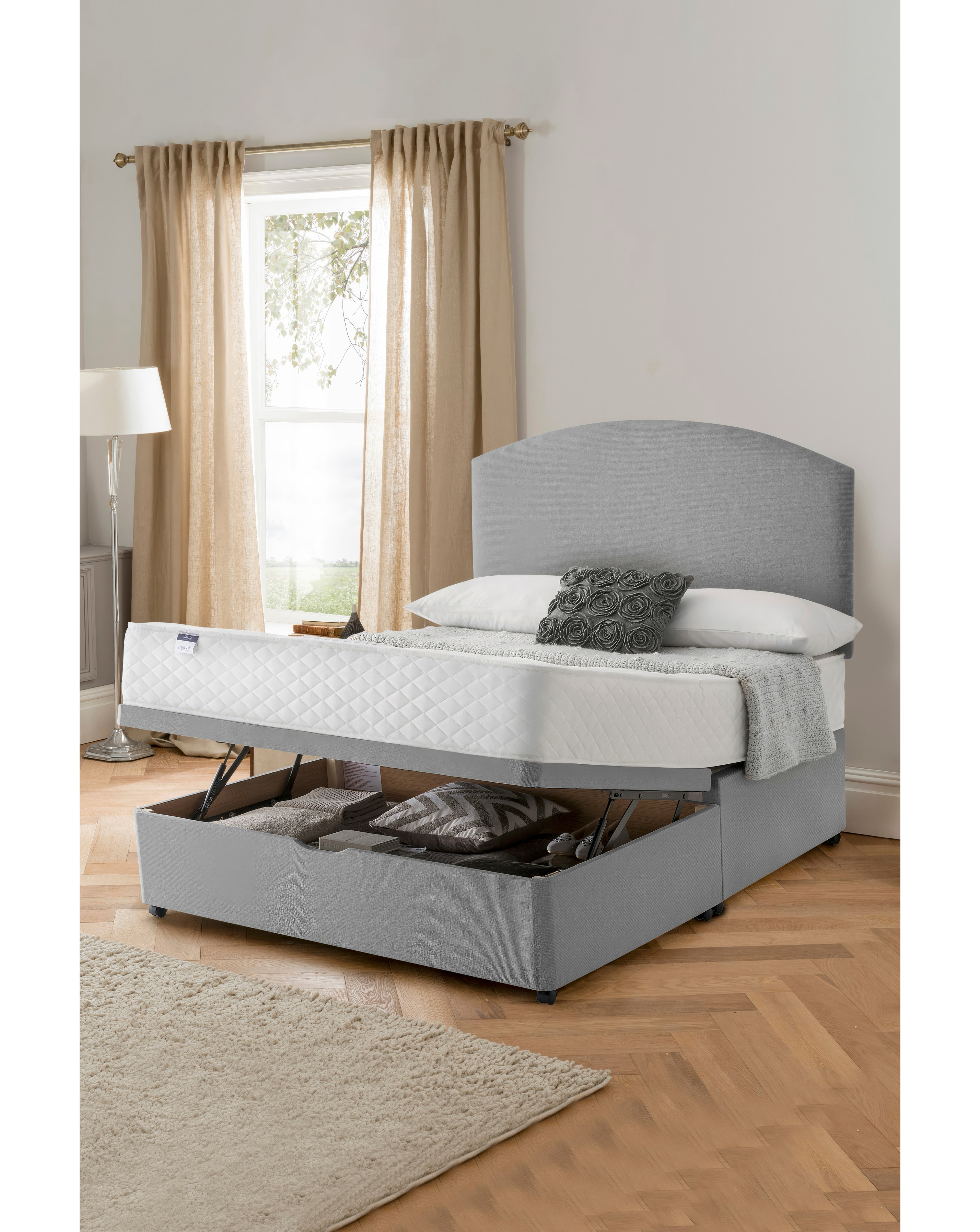 Silentnight Fabric Half Ottoman Base