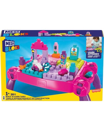 Mega Bloks Build N Learn Table Pink