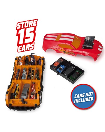 Hot Wheels 2-in-1 Race N Haul Case Red