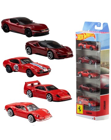 Hot Wheels Basic Car 5 Pack: Ferrari