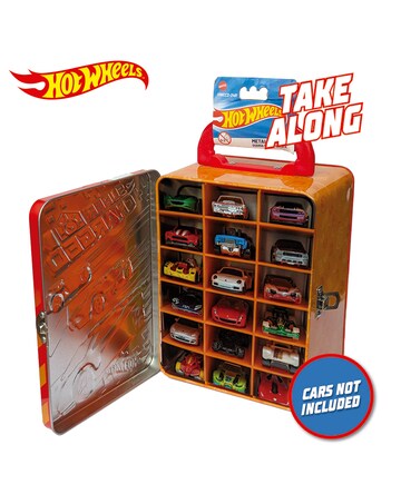 Hot Wheels Tin Car Storage Case - Red