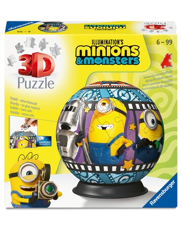 Minions 3 3D Puzzle Ball, 72pc