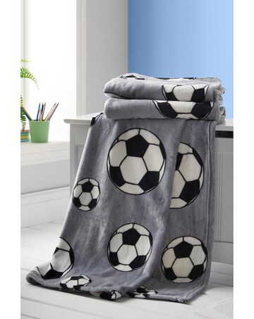 Catherine Lansfield Cosy Football Fleece Blanket Throw