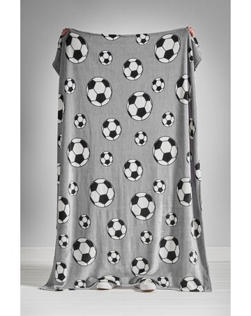 Catherine Lansfield Cosy Football Fleece Blanket Throw