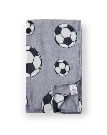 Catherine Lansfield Cosy Football Fleece Blanket Throw