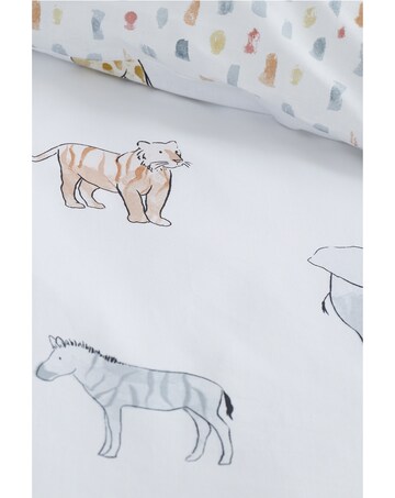 Bianca Fine Linens Zoo Animals Cotton Reversible Duvet Cover Set