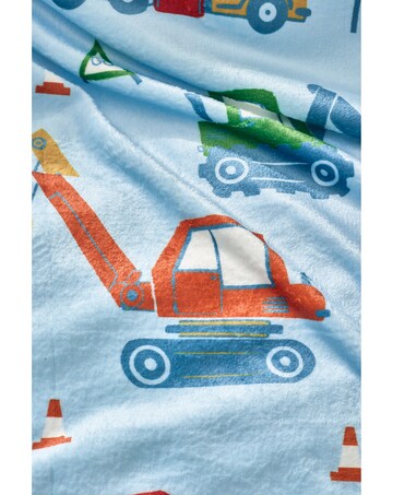 Catherine Lansfield Kids Digger Dreams Cosy Fleece Blanket Throw