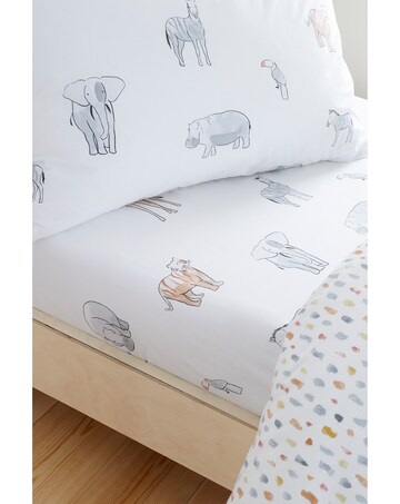 Bianca Fine Linens Zoo Animals Cotton Fitted Sheet