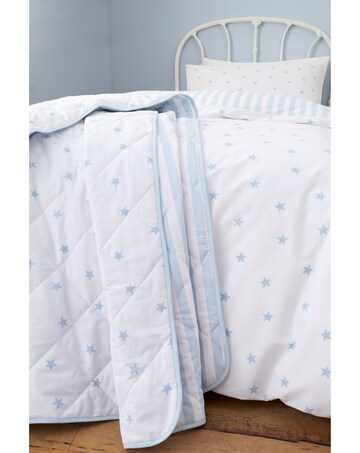 Bianca Fine Linens Mini Star & Stripes Cotton Reversible Bedspread