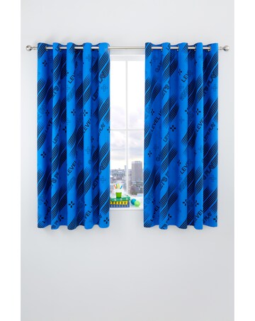 Catherine Lansfield Game Over Eyelet Curtains Two Panels