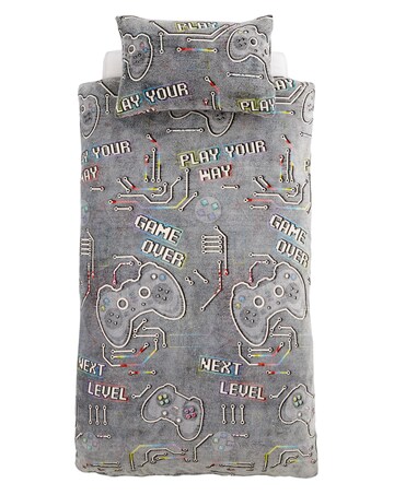 Catherine Lansfield Game Over Glow in the Dark Duvet Cover Set