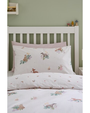 Catherine Lansfield Brushed Cotton Forest Friends Reversible Duvet Cover Set