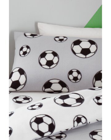 Catherine Lansfield Football Fleece Reversible Duvet Cover Set