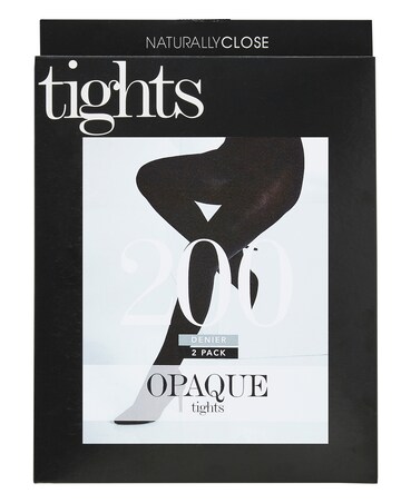 Naturally Close 2 Pack Black 200 Denier Tights