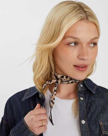 Accessorize Cheetah Print Neckerchief
