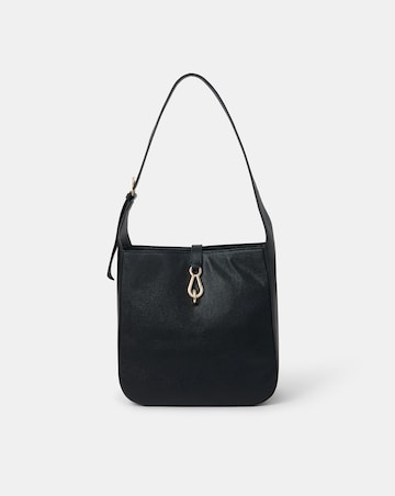 Accessorize Clasp Leather Shoulder Bag