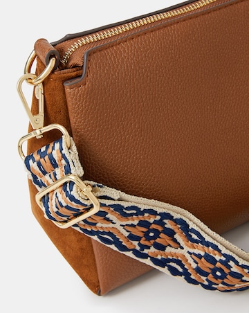Accessorize Webbing Strap Suedette Crossbody