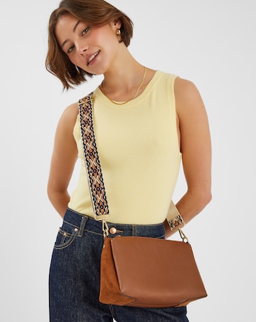 Accessorize Webbing Strap Suedette Crossbody