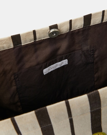 Accessorize Palm Stripe Shopper Bag