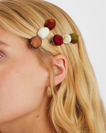 Accessorize 2-Pack Mix Stone Hair Clips