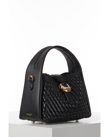 Luella Grey Maggie Black Weave Crossbody
