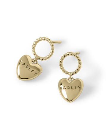 Radley 18ct Gold Plated Hanging Heart Earrings