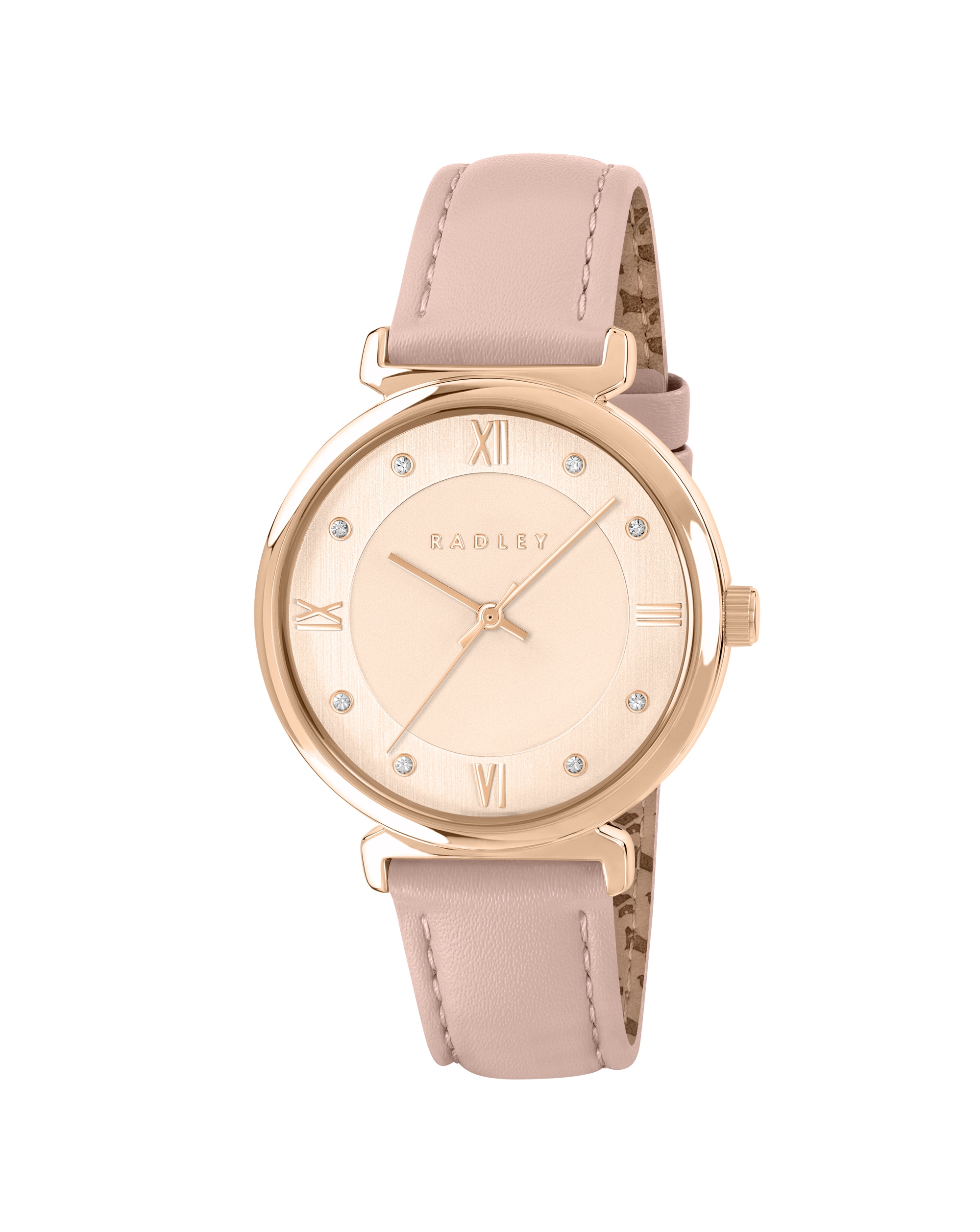 Radley Rose Gold Plated T-bar Pink Watch