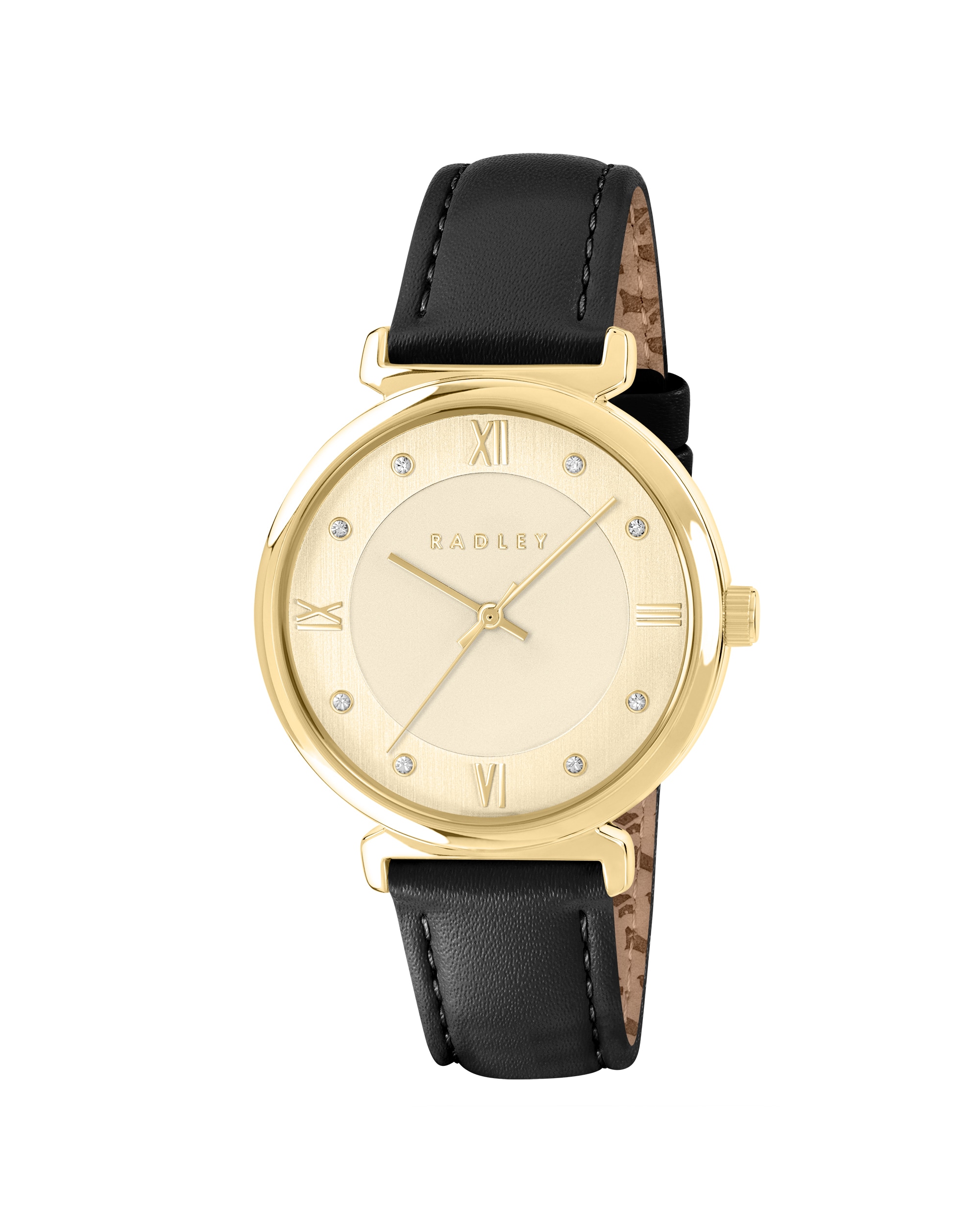 Radley Gold Plated T-bar Black Watch