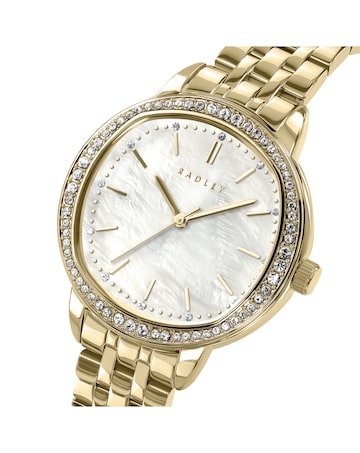 Radley Gold Plated 36mm MOP Stone Set SS Bracelet