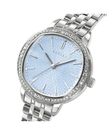 Radley Silver 36mm Blue Stone Set SS Bracelet