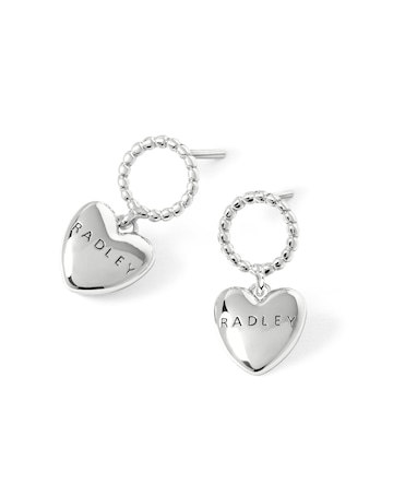 Radley Silver Plated Hanging Heart Earrings