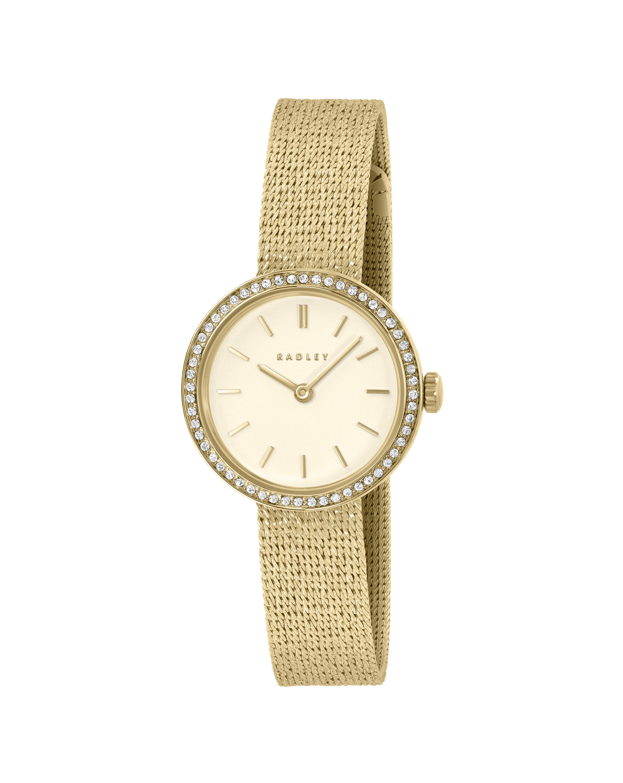 Radley Gold Plated Stone Set Mesh Watch